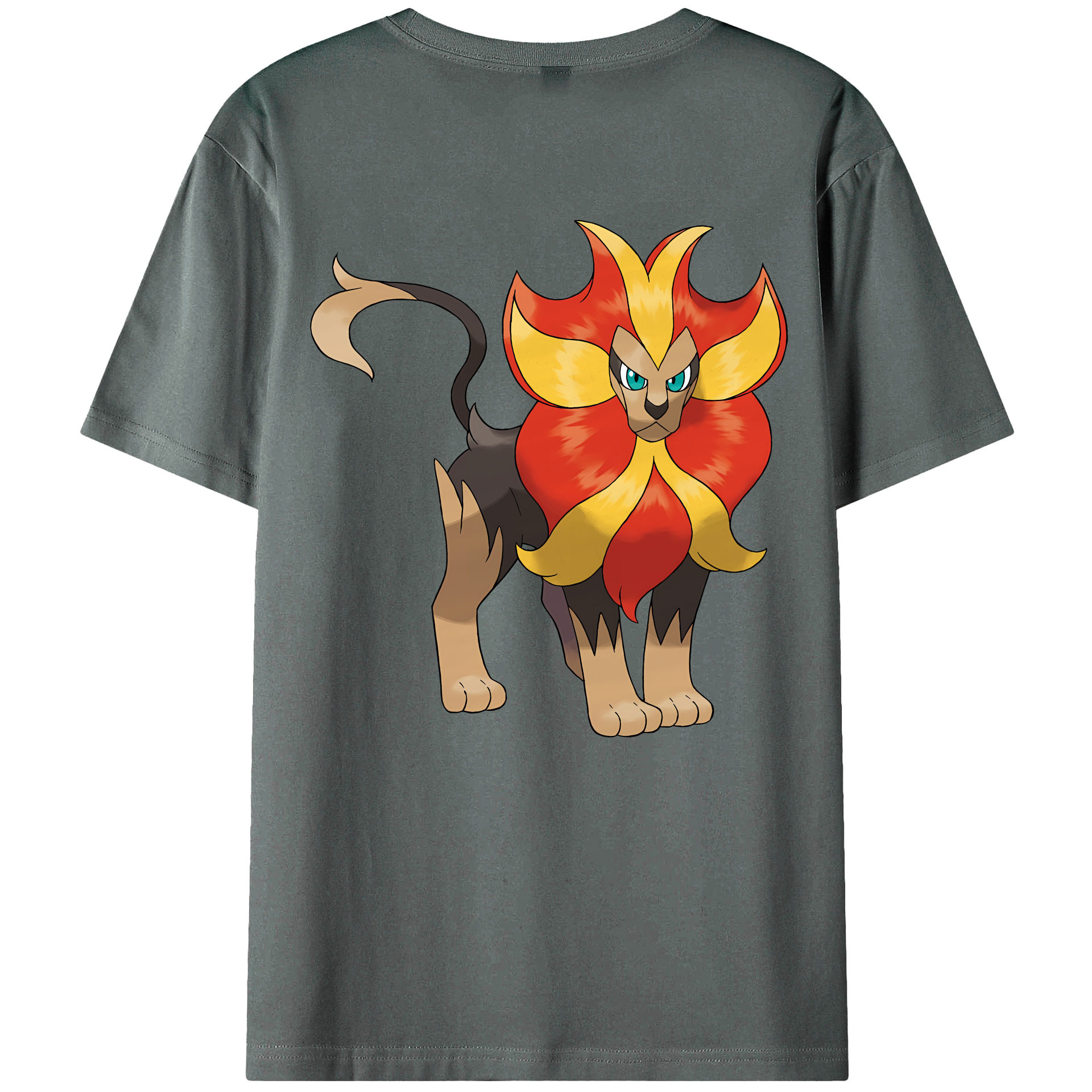 （画像用） ポケットモンスター Pokémon 綿100％ メンズ半袖Tシャツ（バックプリント） 通気性